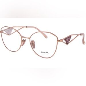Prada Rose Gold Wireframe Glasses Frame Model VPR52Z size 53-18-145